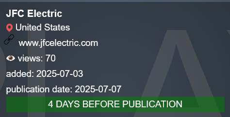 JFC Electric LLC成为PLAY勒索软件的受害者-xLab 威胁情报