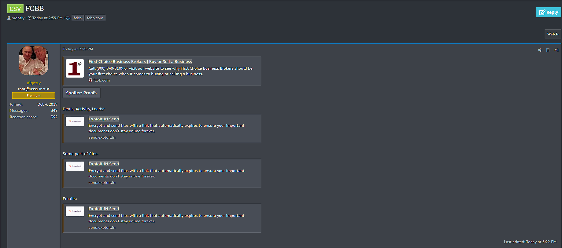 First Choice商业经纪人涉嫌数据外泄-xLab 威胁情报