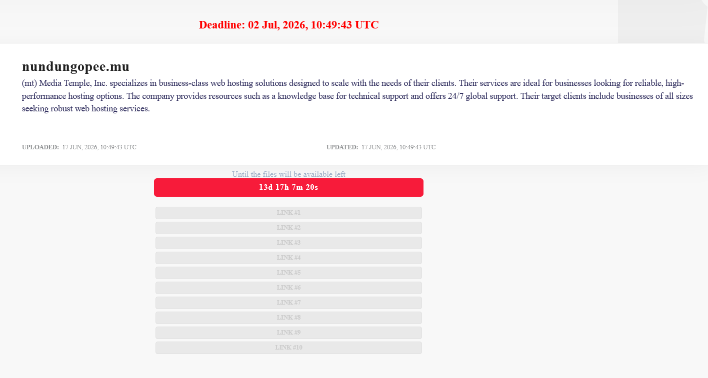 Nundun Gopee Co. Ltd falls victim to LOCKBIT 5.0 ransomware-xLab 威胁情报