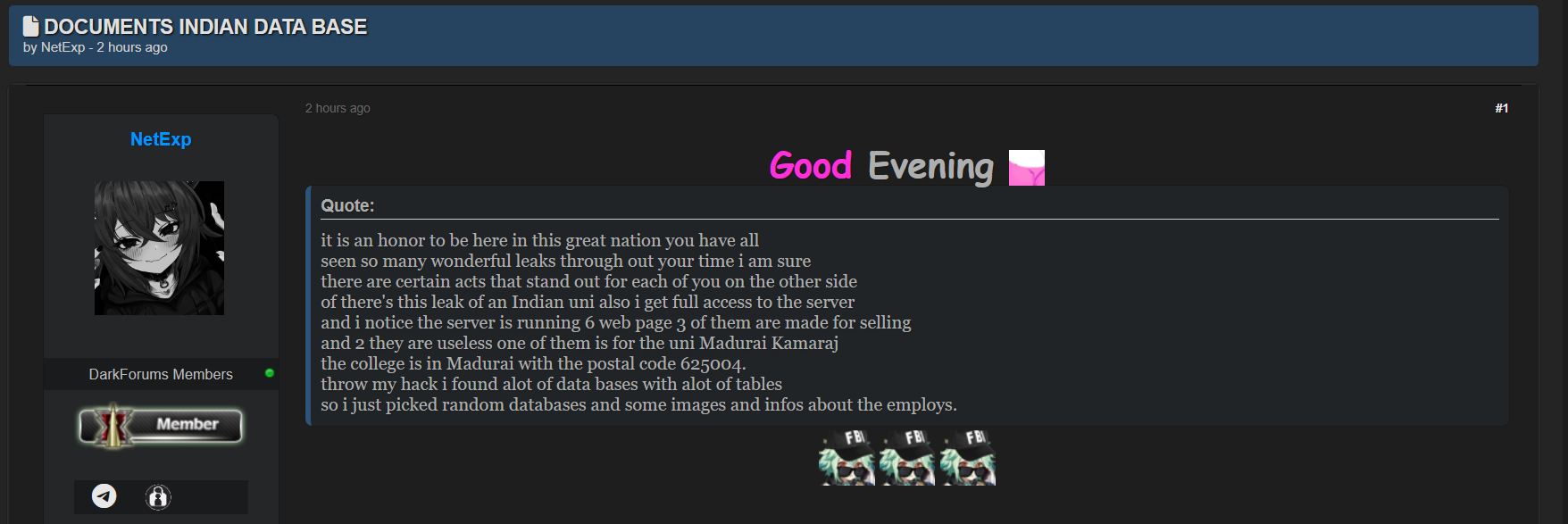 印度托管六个网站的服务器涉嫌数据泄露-xLab 威胁情报