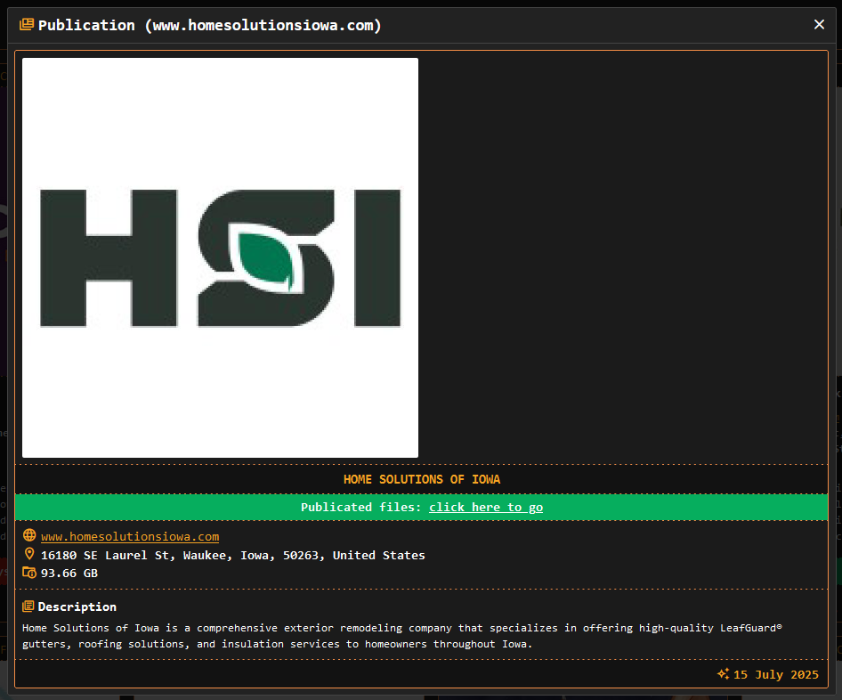 Home Solutions of Iowa成为DragonForce勒索软件的受害者-xLab 威胁情报
