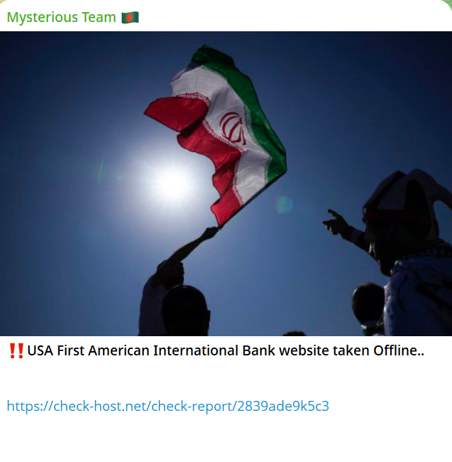 Mysterious Team Bangladesh瞄准American第一国际银行网站-xLab 威胁情报