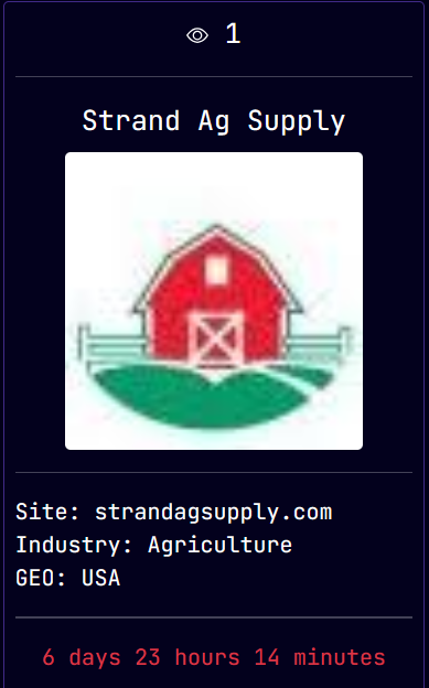 Strand Ag Supply成为Sarcoma勒索软件的受害者-xLab 威胁情报