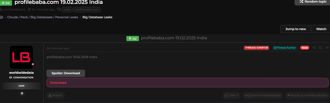 简介阿里巴巴涉嫌数据泄露-xLab 威胁情报