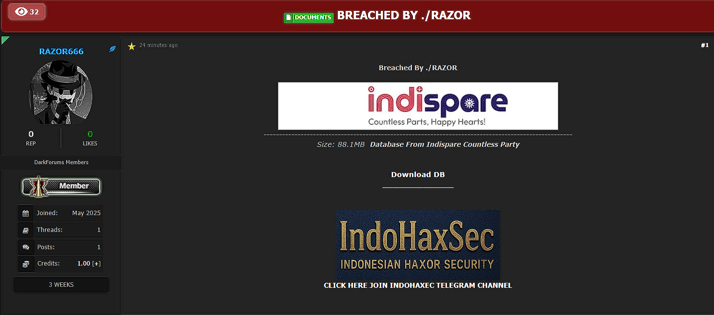 Indispare涉嫌数据外泄-xLab 威胁情报