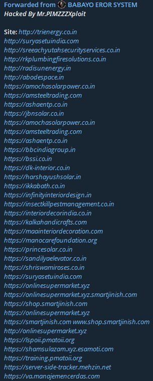 BABAYO EROR SYSTEM targets the website of ashaentp.co.in-xLab 威胁情报