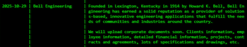 BELL Engineering和Inc.成为akira勒索软件的受害者-xLab 威胁情报