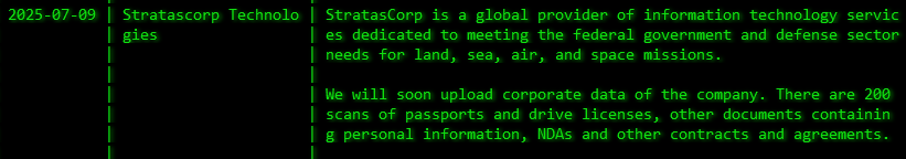 Stratas Corporation Inc成为akira勒索软件的受害者-xLab 威胁情报