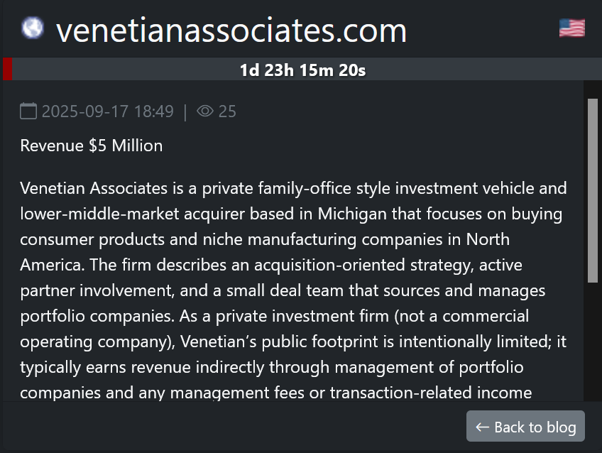 威尼斯人联合公司成为SAFEPAY勒索软件的受害者-xLab 威胁情报