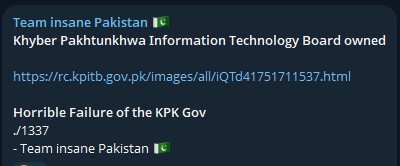 Team insane Pakistan针对开伯尔-普赫图赫瓦信息技术委员会网站-xLab 威胁情报