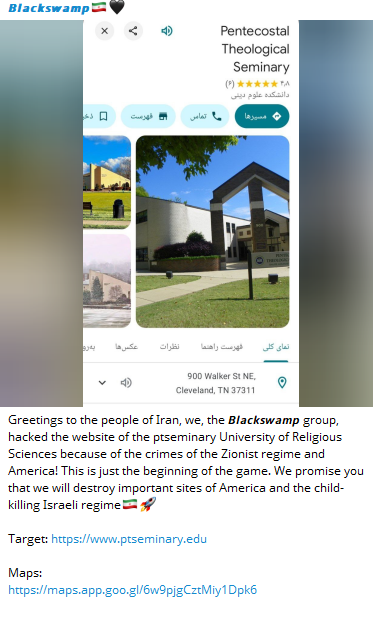 Blackswamp瞄准五旬节派神学院网站-xLab 威胁情报