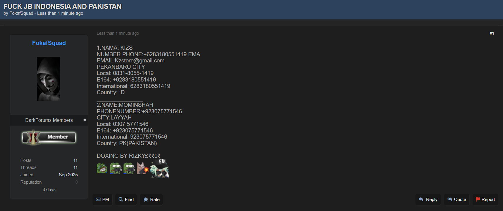 涉嫌泄露印度尼西亚和巴基斯坦个人的个人数据-xLab 威胁情报