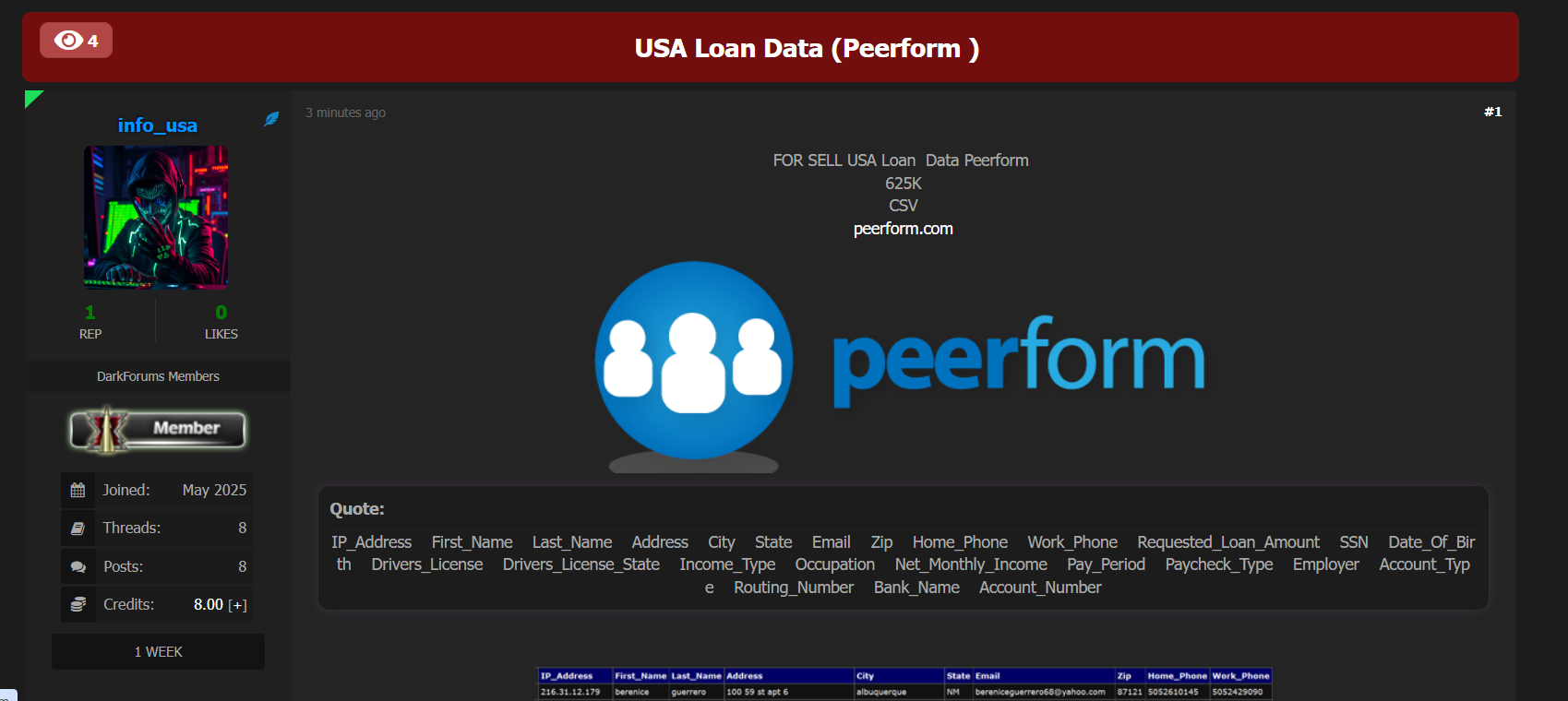Peerform涉嫌数据外泄-xLab 威胁情报