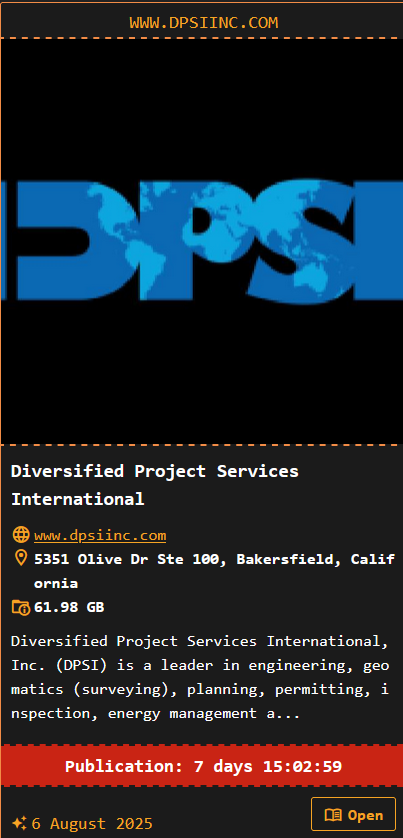 Diversified Project Services International、Inc.成为DragonForce勒索软件的受害者-xLab 威胁情报