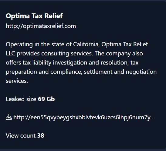 Optima税收减免成为CHAOS勒索软件的受害者-xLab 威胁情报