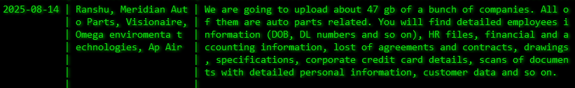 Ranshu成为Akira勒索软件的受害者-xLab 威胁情报
