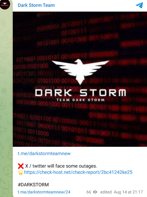 Dark Storm Team瞄准X网站-xLab 威胁情报