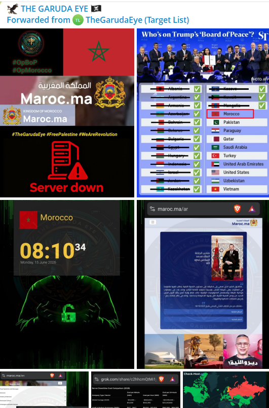 THE GARUDA EYE targets the website of Official portal of Morocco-xLab 威胁情报