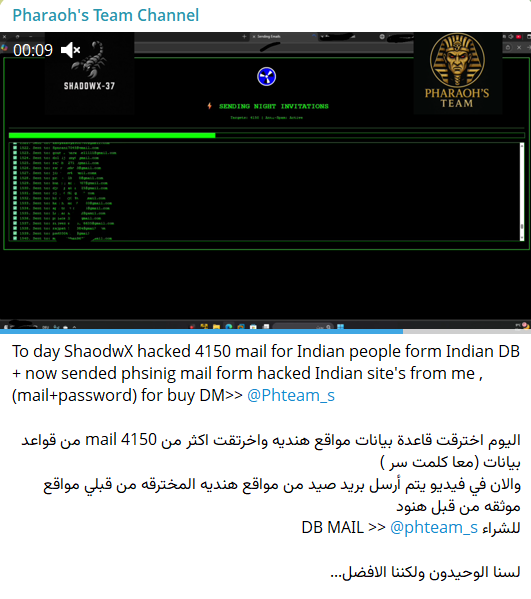 法老的团队频道声称瞄准印度-xLab 威胁情报