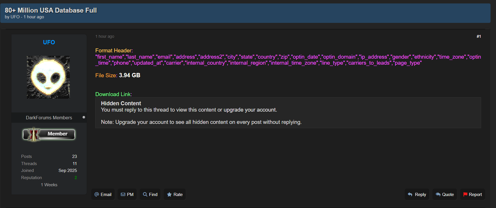 涉嫌出售8000万美国个人数据-xLab 威胁情报