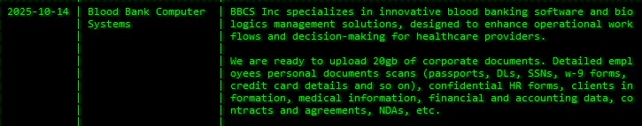 Blood银行计算机系统成为akira勒索软件的受害者-xLab 威胁情报