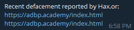 Hax.or targets the website of Academy of Diplomatic and Business Protocol-xLab 威胁情报
