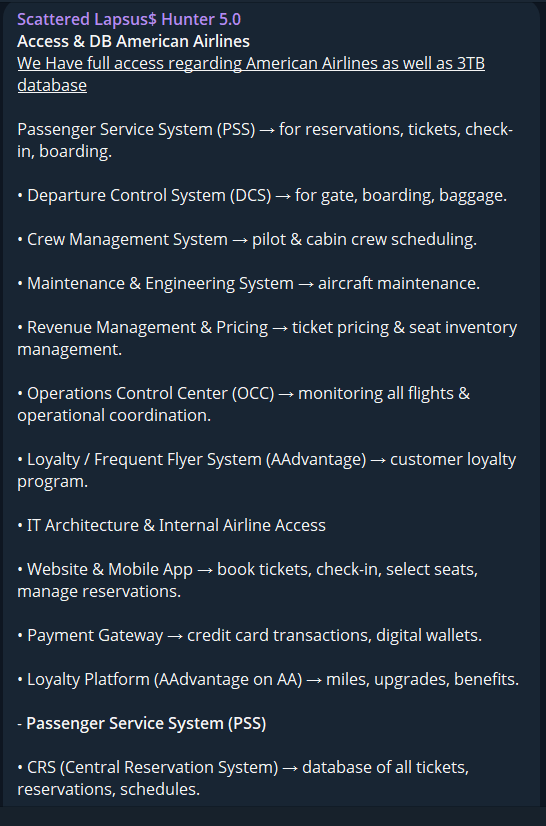 涉嫌向American航空公司出售未经授权的使用权-xLab 威胁情报
