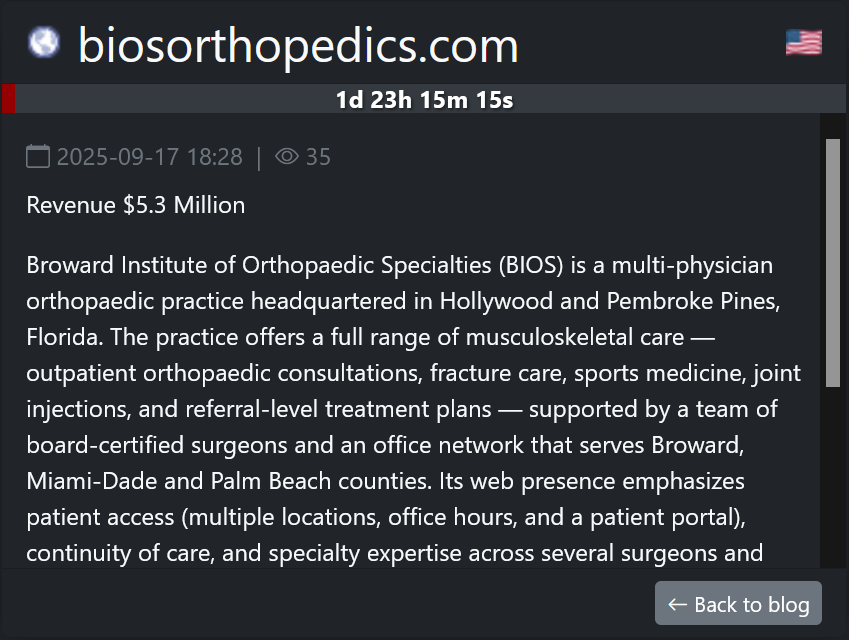 布劳沃德骨科专科研究所成为SAFEPAY勒索软件的受害者-xLab 威胁情报