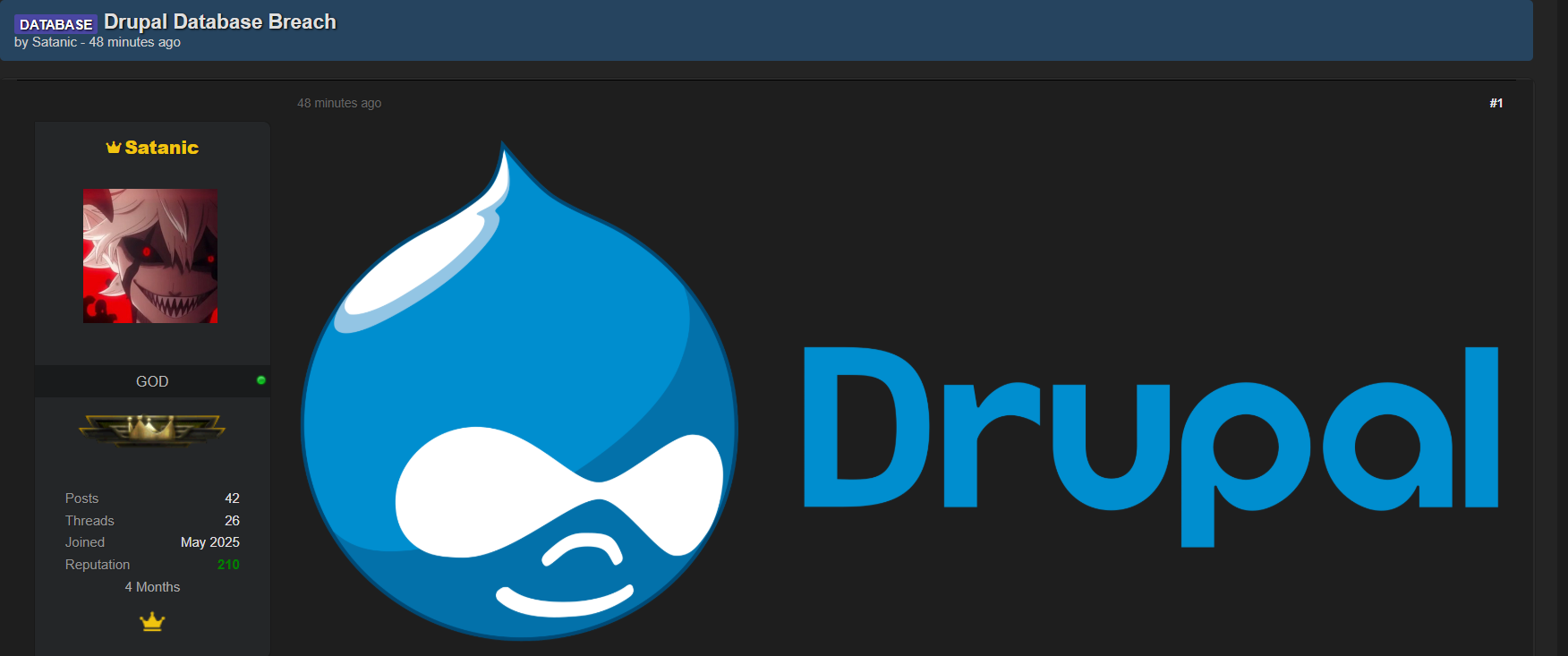 Drupal涉嫌数据外泄-xLab 威胁情报