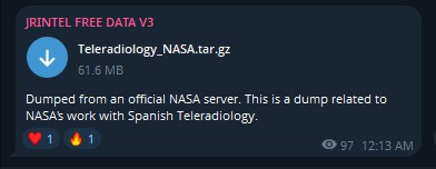 涉嫌泄漏NASA远程放射学数据-xLab 威胁情报