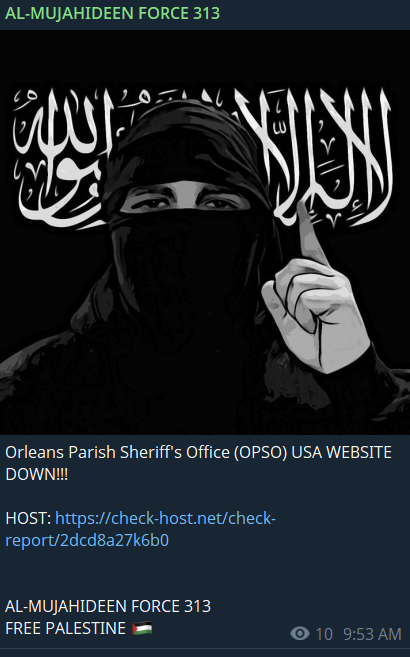 圣战者313部队瞄准奥尔良教区Sheriff办公室网站-xLab 威胁情报