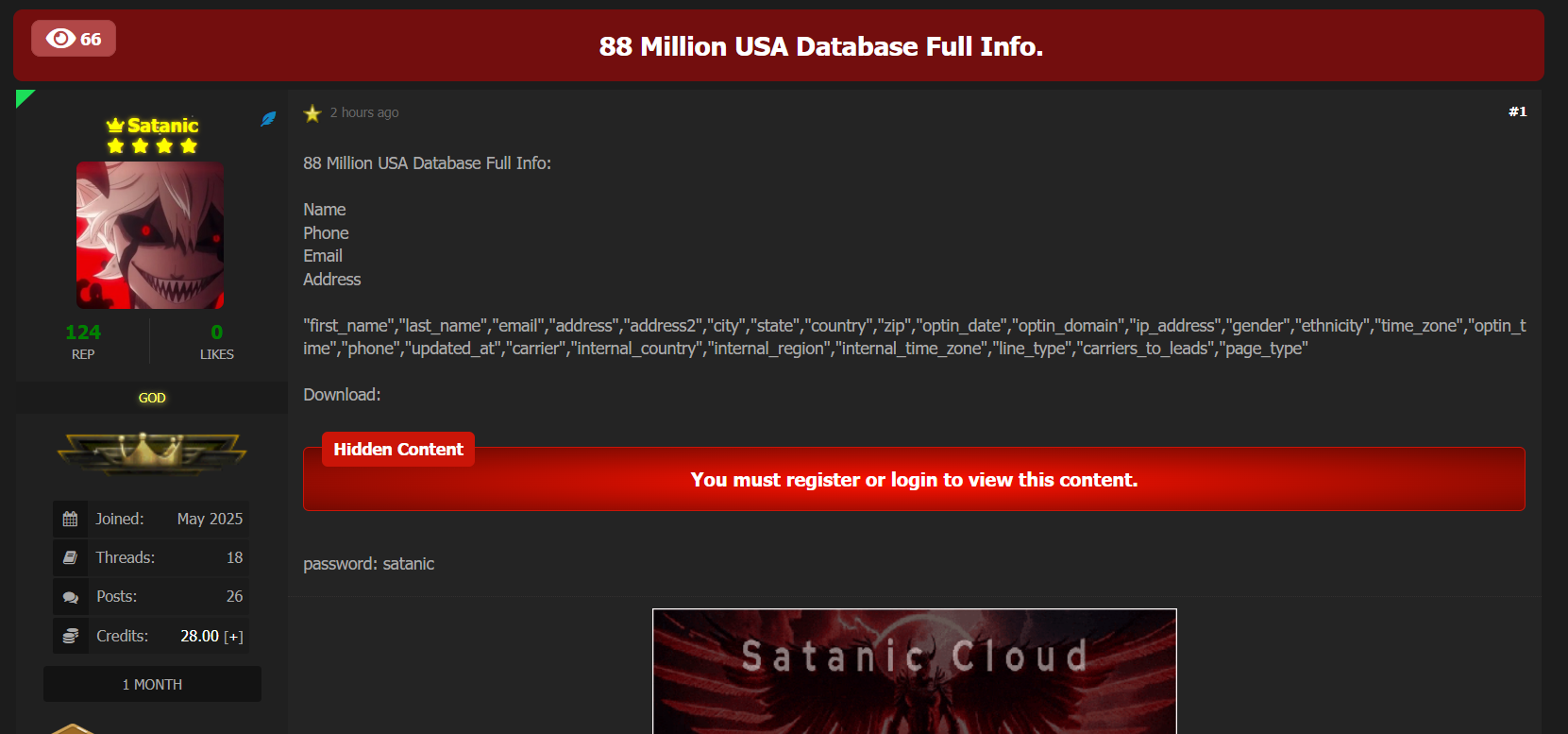 涉嫌出售8800万美国数据库-xLab 威胁情报
