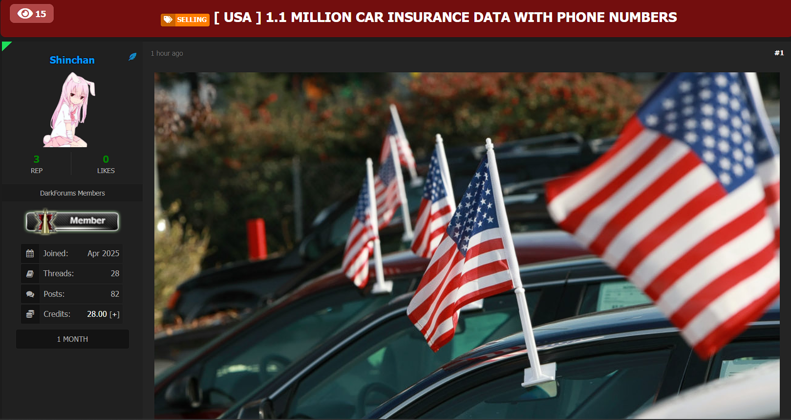 涉嫌出售110万份带有美国电话号码的汽车Insurance数据-xLab 威胁情报