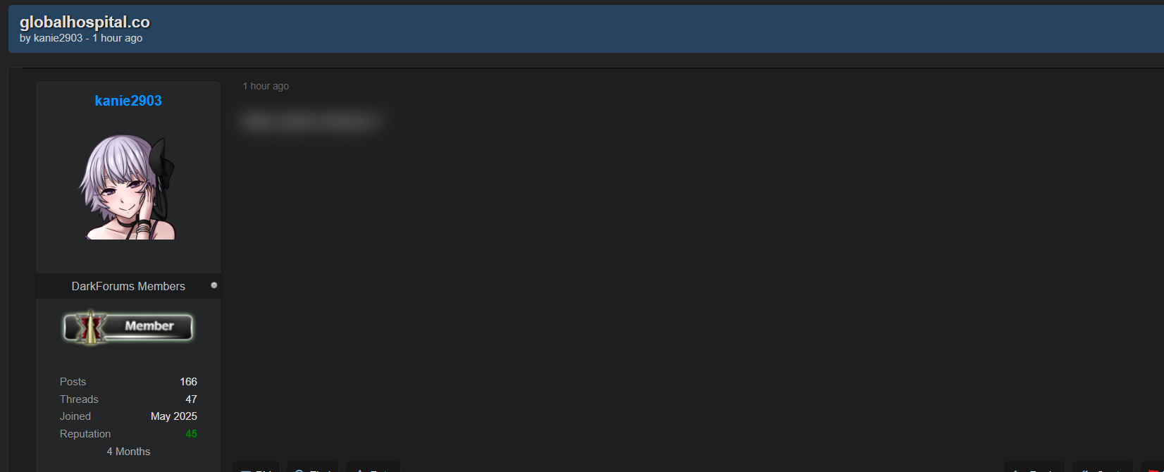 环球医院涉嫌数据外泄-xLab 威胁情报