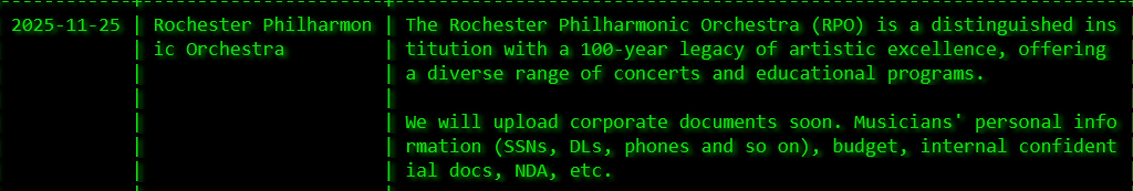 Rochester Philharmonic Orchestra成为Akira勒索软件的受害者-xLab 威胁情报
