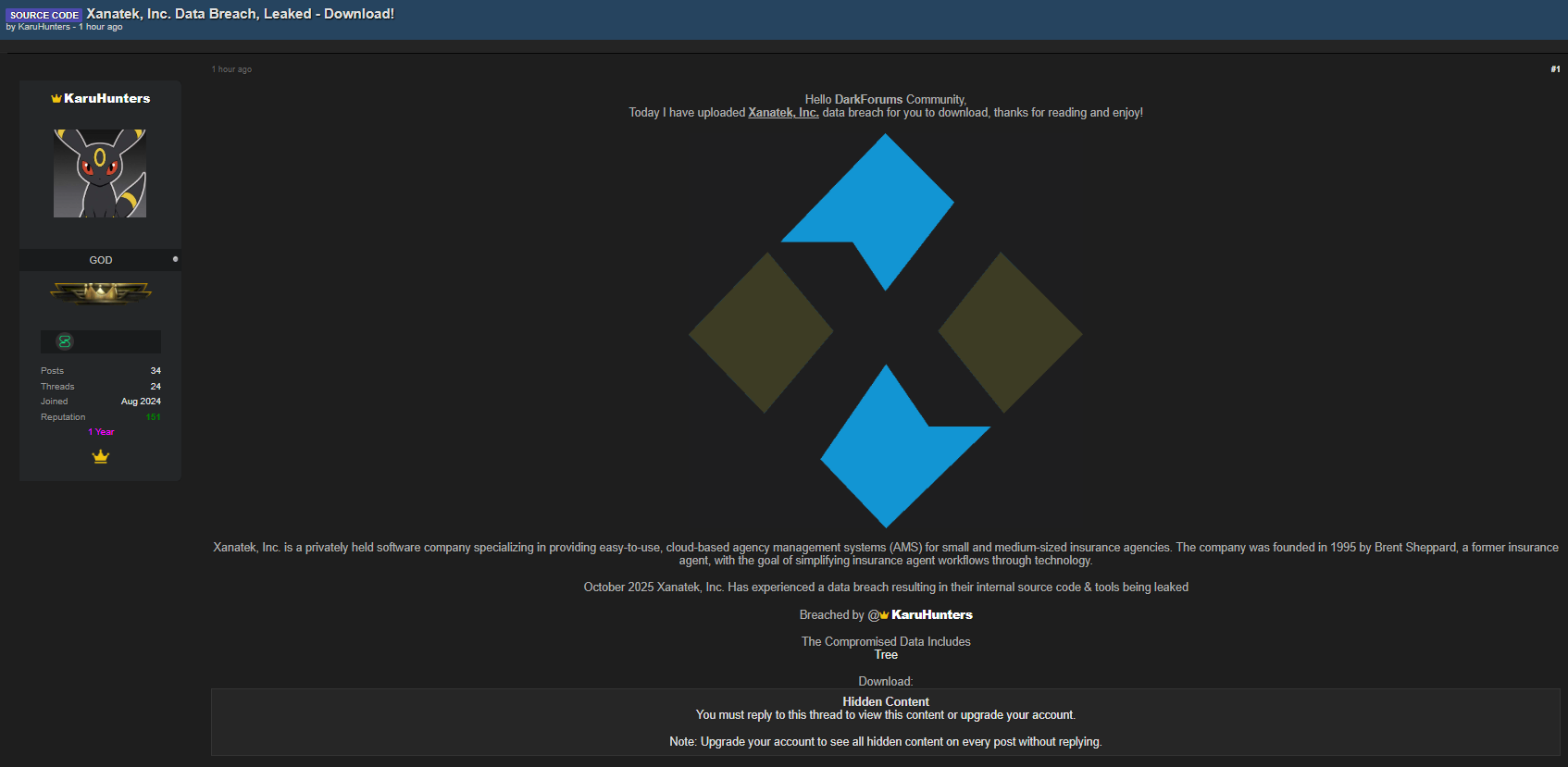 Xanatek涉嫌数据外泄-xLab 威胁情报