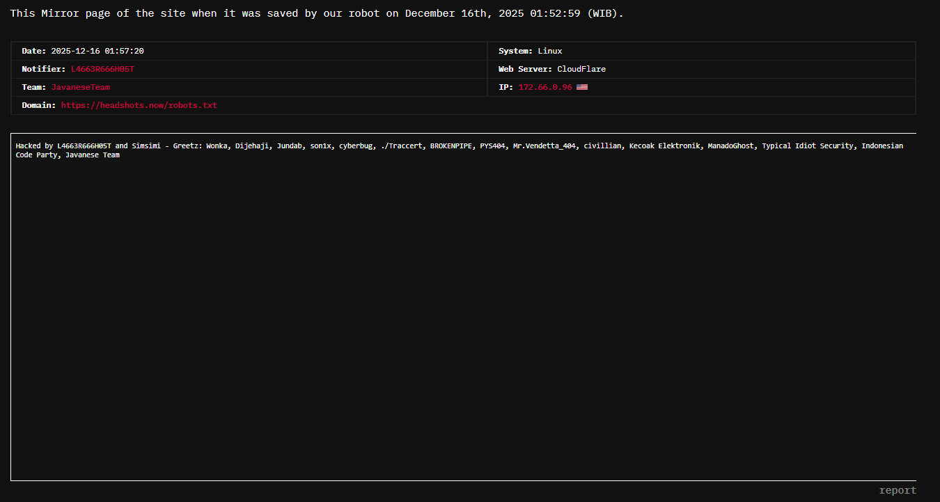 JavaneseTeam瞄准HeadshotsNow网站-xLab 威胁情报