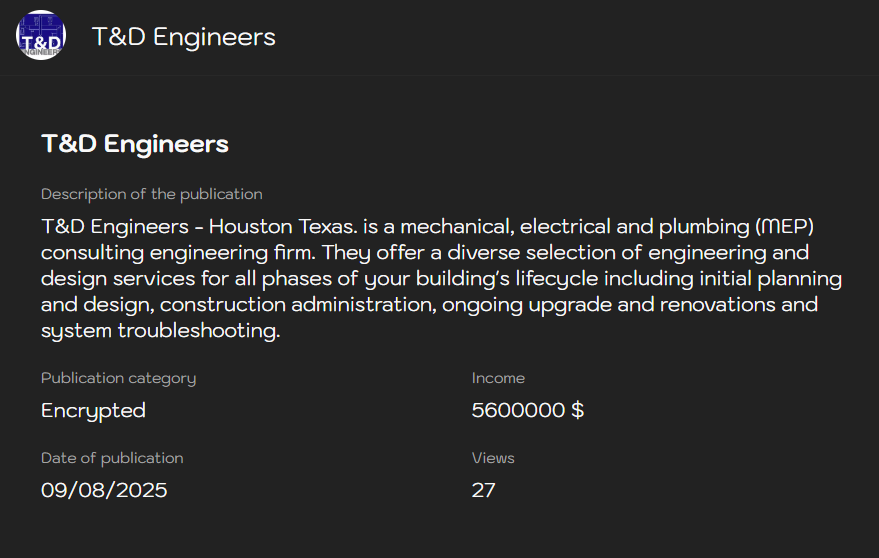 T&D工程师成为Sinobi勒索软件的受害者-xLab 威胁情报