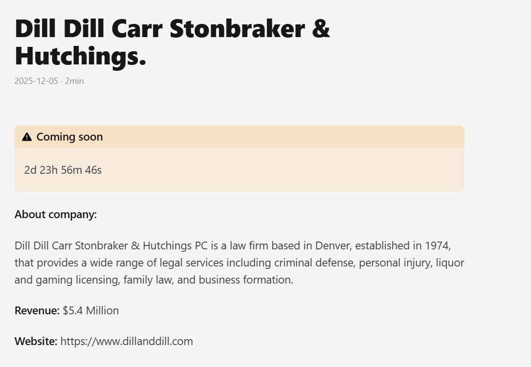 Dill Dill Carr Stonbraker&Hutchings P.C.成为GENESIS勒索软件的受害者-xLab 威胁情报