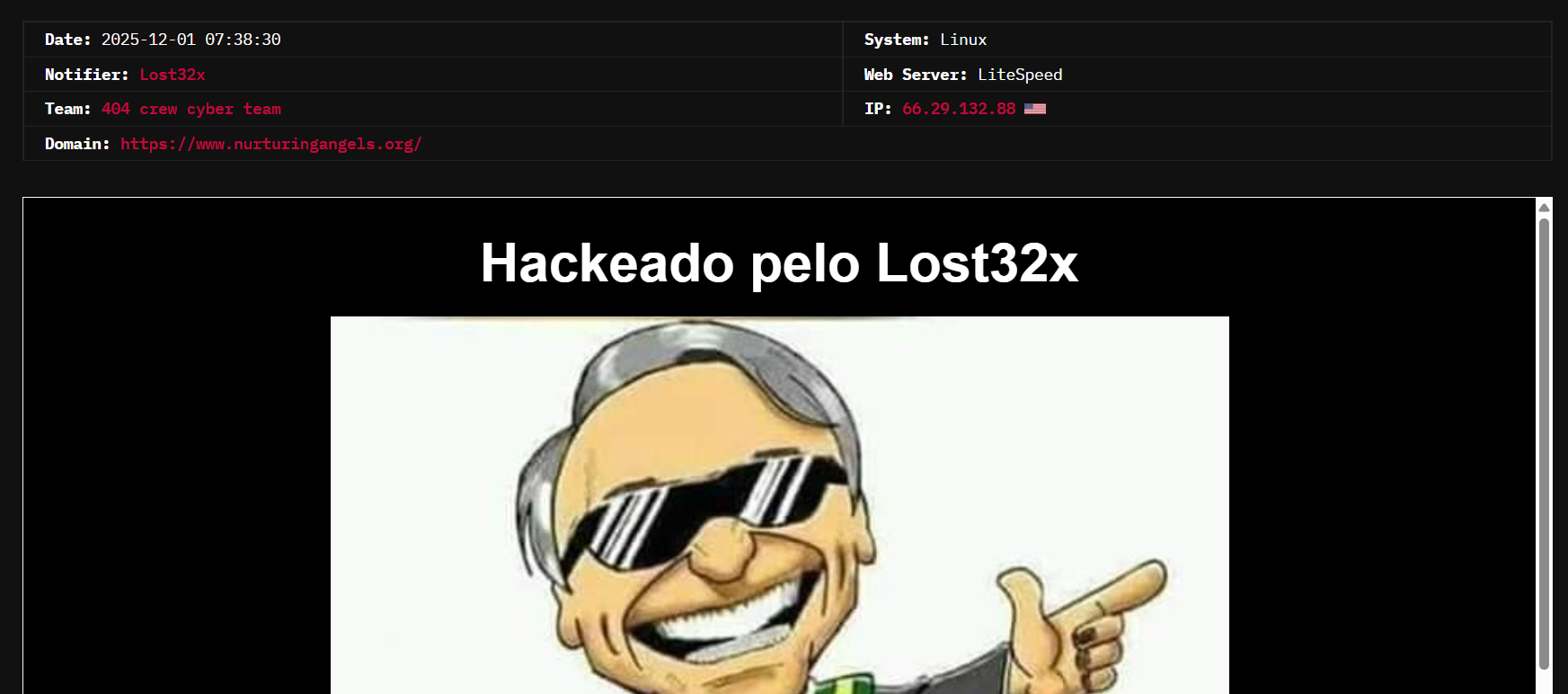 404船员cyber团队瞄准培育天使家庭护理网站-xLab 威胁情报