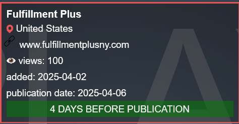 Fulfillment Plus和Inc.成为PLAY勒索软件的受害者-xLab 威胁情报