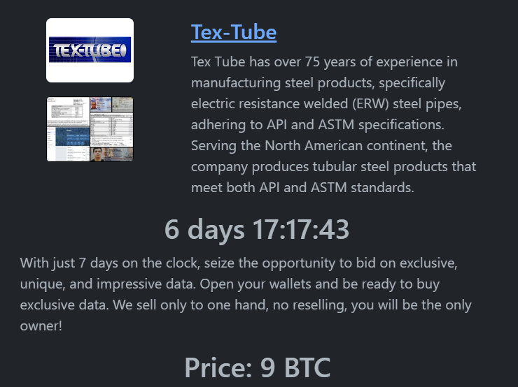 Tex Tube成为RHYSIDA勒索软件的受害者-xLab 威胁情报