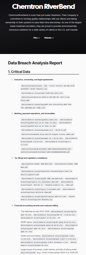 ChemtronRiverbend涉嫌数据外泄-xLab 威胁情报
