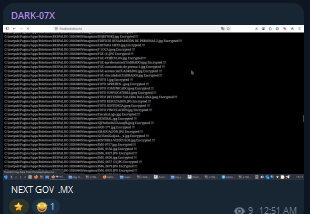 DARK 07x claims to target Fiscalía General del Estado de Sinaloa-xLab 威胁情报