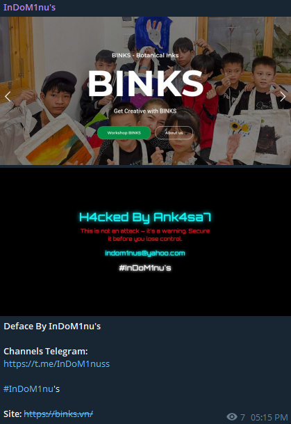 InDoM1nu的目标是Binks的网站-xLab 威胁情报