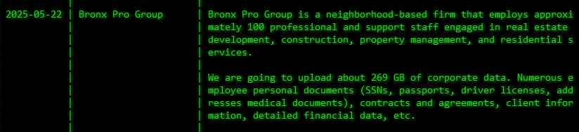 Bronx Pro Group,LLC成为Akira勒索软件的受害者-xLab 威胁情报