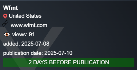 WFMT成为PLAY勒索软件的受害者-xLab 威胁情报