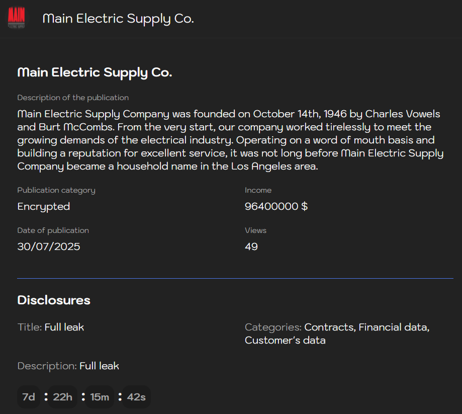 主要电力供应成为Sinobi勒索软件的受害者-xLab 威胁情报
