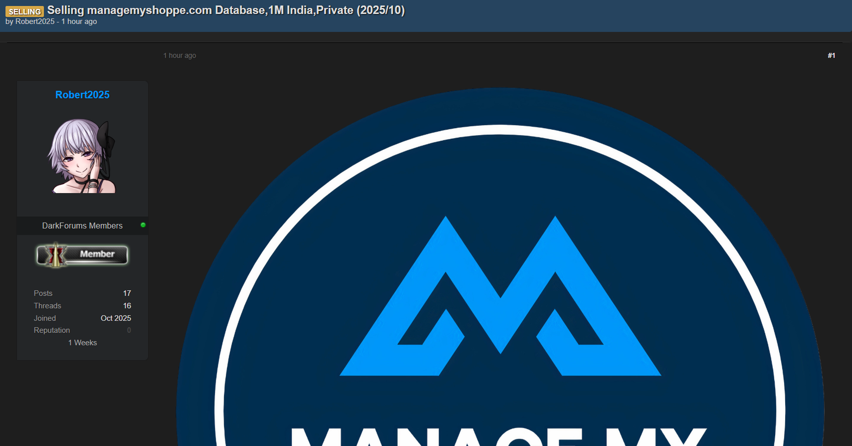 涉嫌出售管理我的专柜的数据-xLab 威胁情报