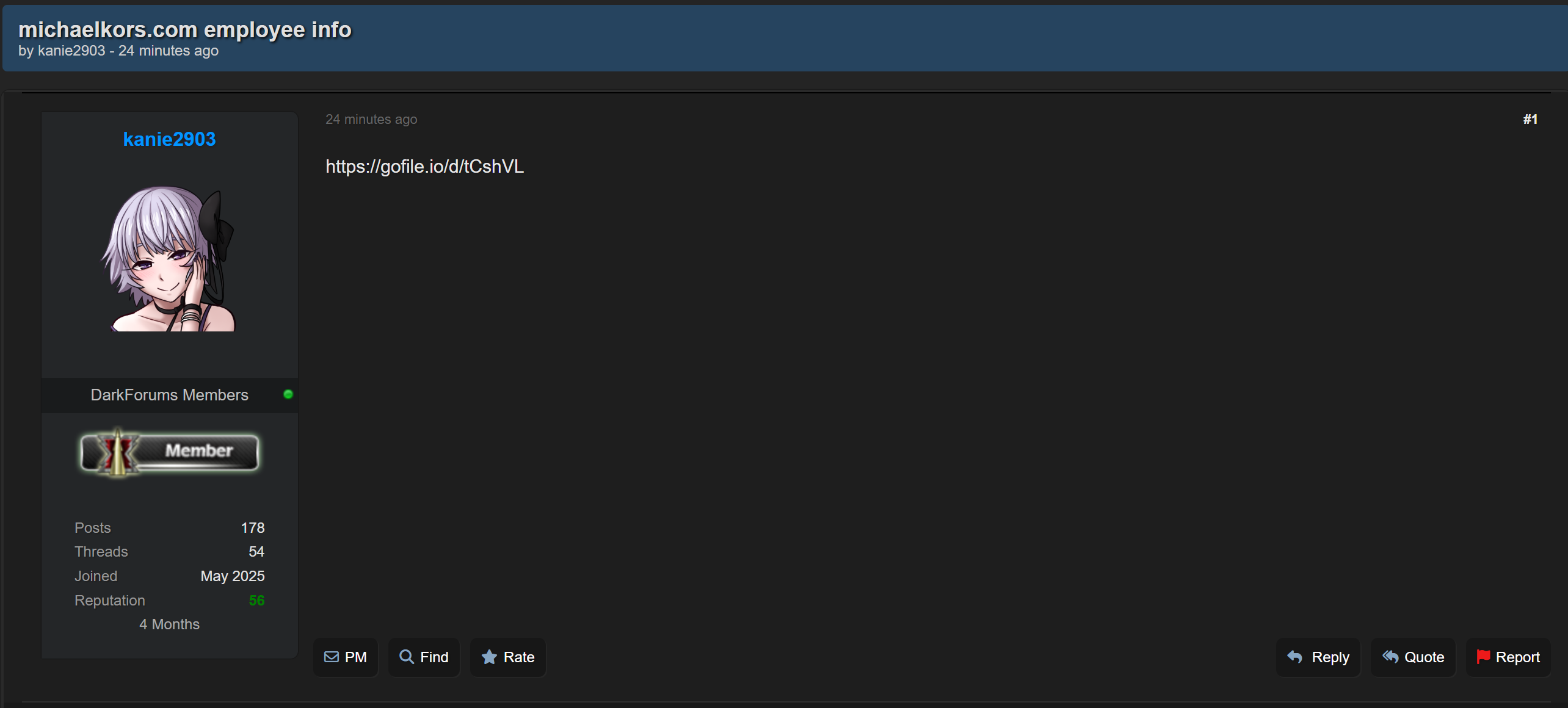 涉嫌数据外泄Michael Kors-xLab 威胁情报